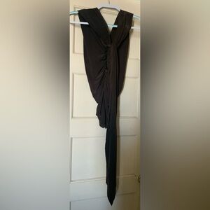 HotFash Elegant Brown Draped halter top, new